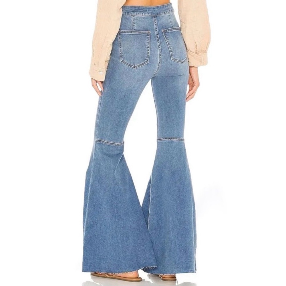Free People Float On Super Flare Jeans High Rise 27 - Picture 2 of 6